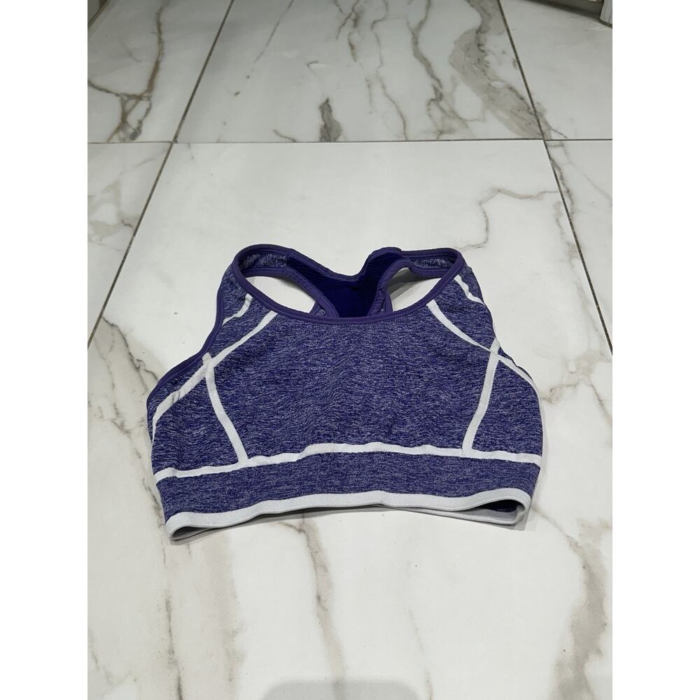 Champion Women’s Purple Lined Wireless Pull On Racer Back Yoga Sports Bra Size S